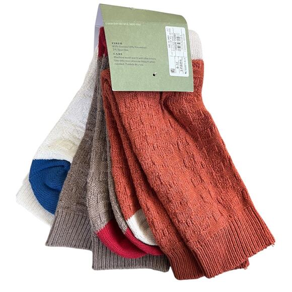 Goodfellow & Co 3-pack crew socks textured multicolor Men's shoe size 6-12 NWT - Picture 2 of 3